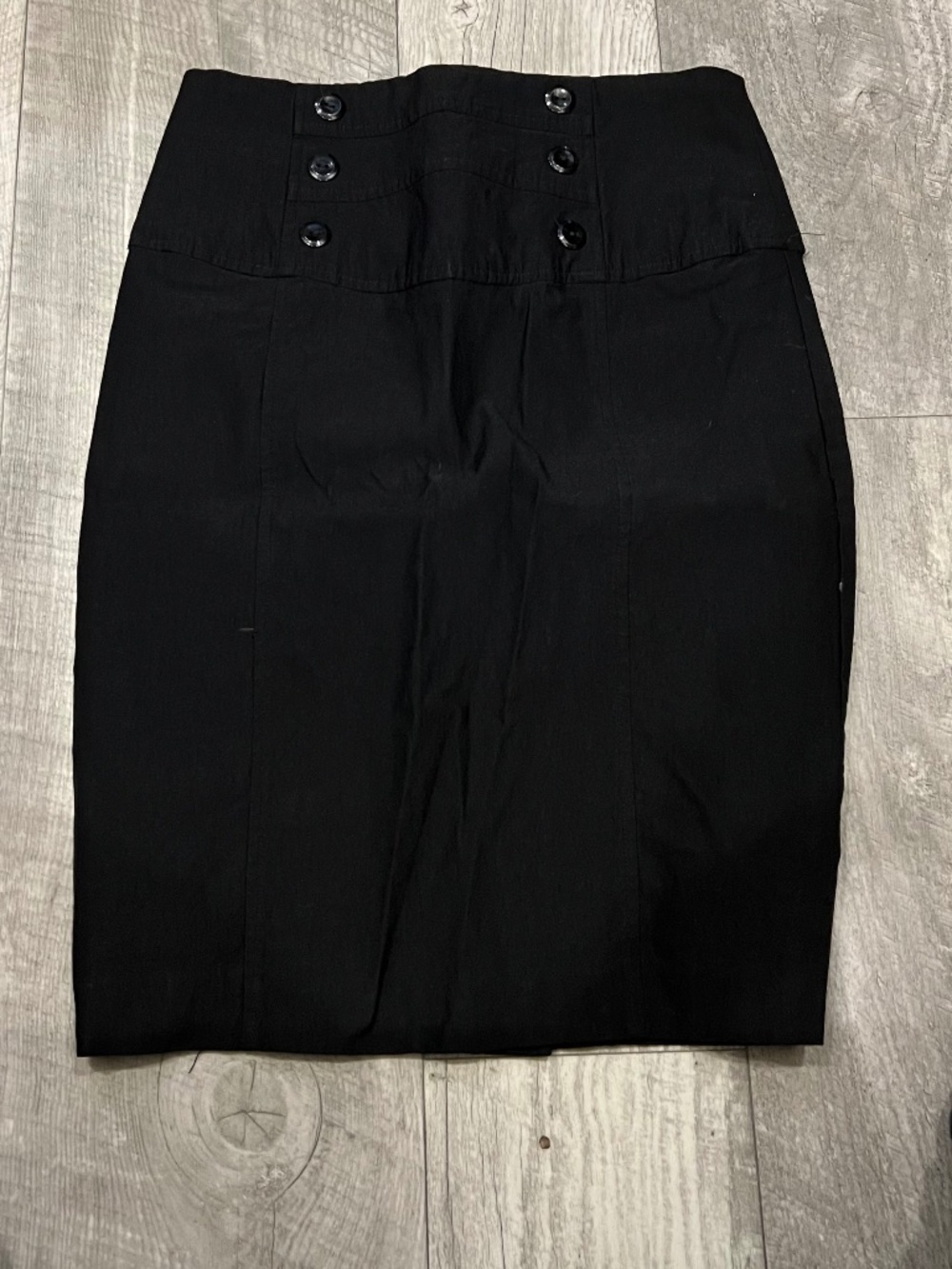 Black Stretch Pencil Skirt